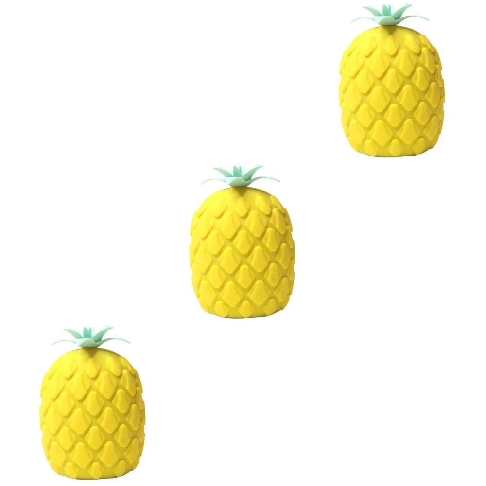 3 pcs Silicone Bath Brush Cartoon Pineapple Shape Body Shower Brush Body