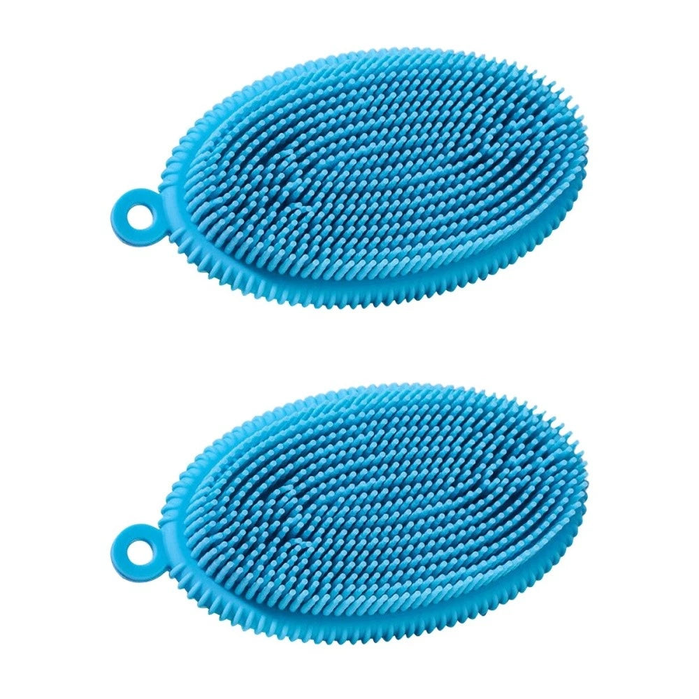 2 Pcs Bath Brush Man Newborn Body Silicone Scrubber Skin Cleaning