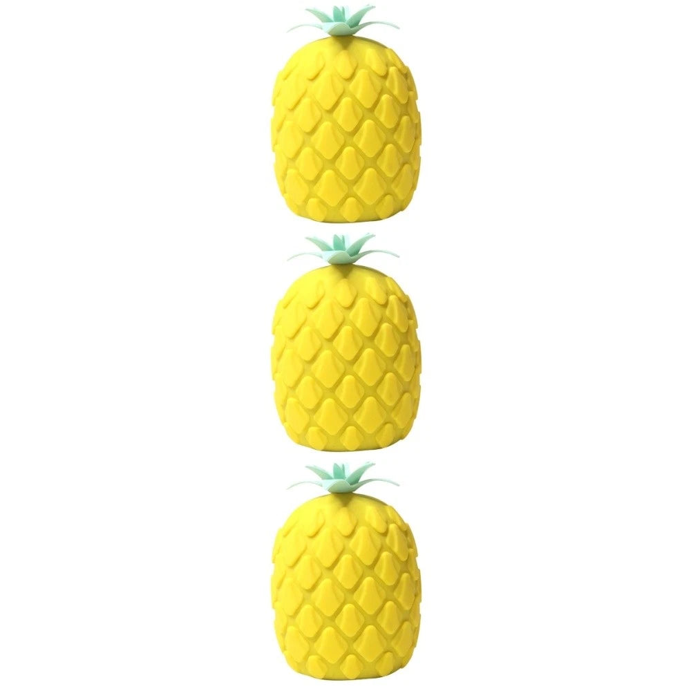 3 pcs Silicone Bath Brush Cartoon Pineapple Shape Body Shower Brush Body