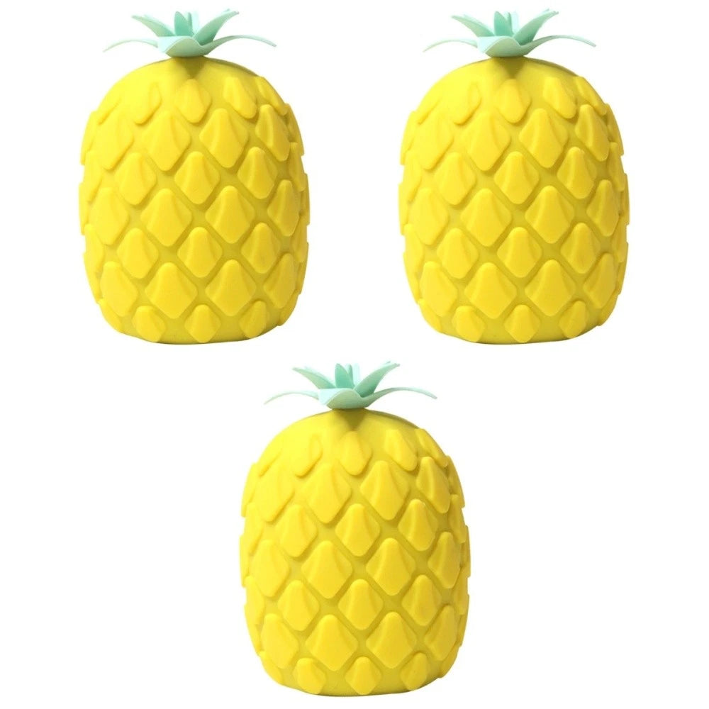 3 pcs Silicone Bath Brush Cartoon Pineapple Shape Body Shower Brush Body