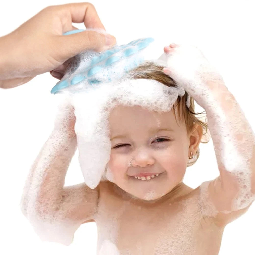 Shampoo Brush Durable Bath Brush for Baby Kids (Blue) bath brush for newborn