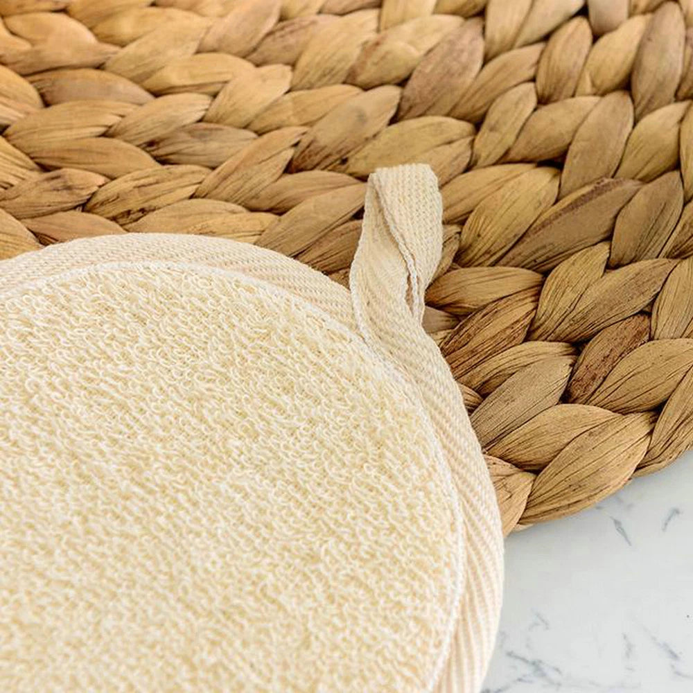 Natural Bath Pro Loofah Pad - Shower Sponge Body Scrubber Exfoliating Wash Pad,-