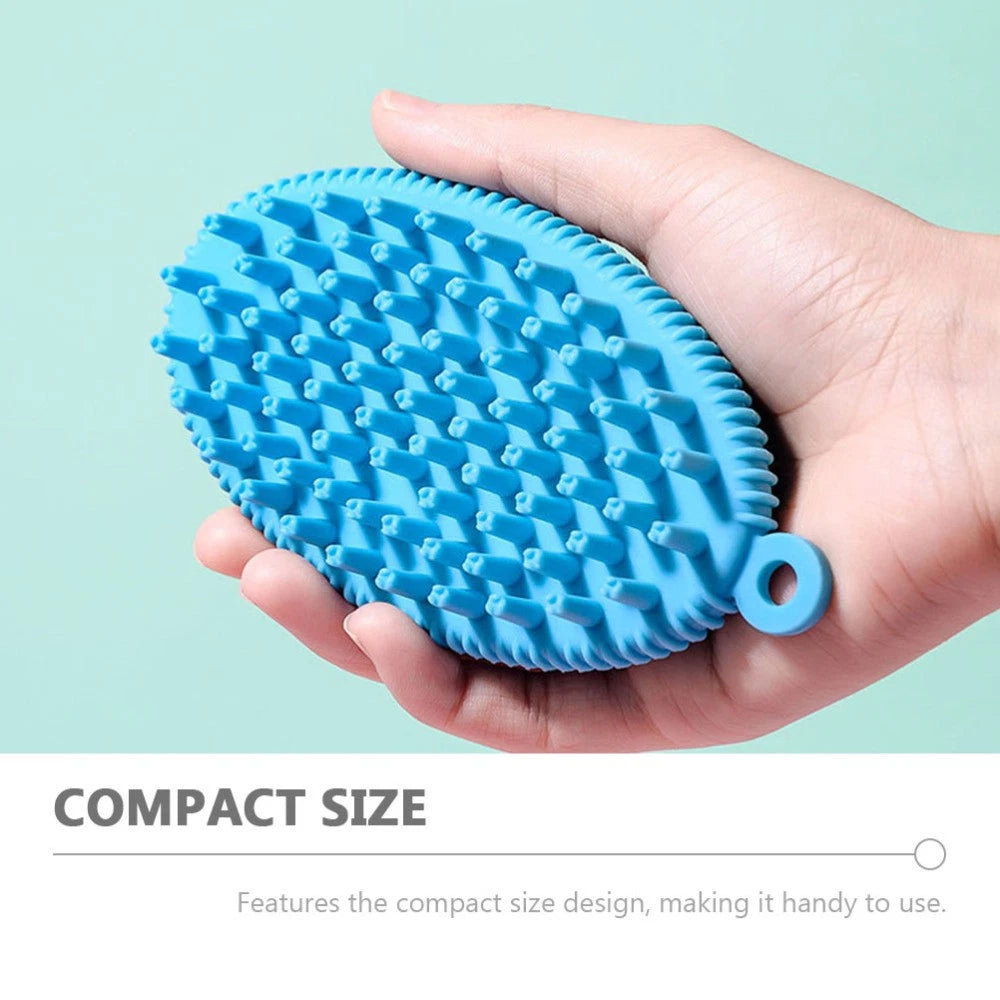 2 Pcs Bath Brush Man Newborn Body Silicone Scrubber Skin Cleaning
