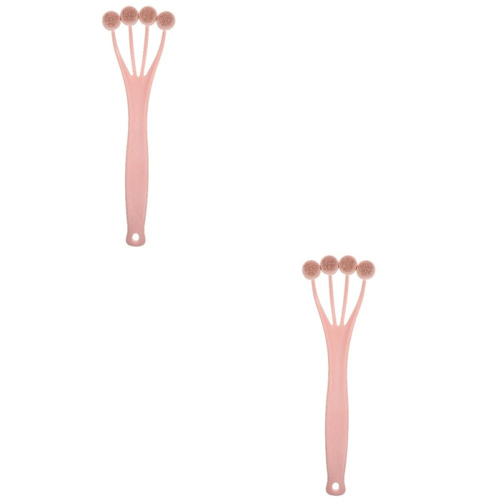 2 Pieces Exfoliating Bath Brush Back Scrubber Shower Long Handle for Body