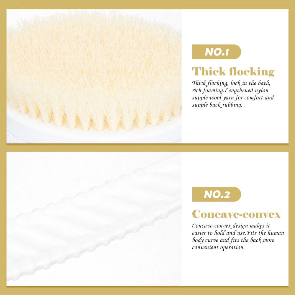 Double-head Shower Brush Cleaning Scrubber Back Man Washing Bath