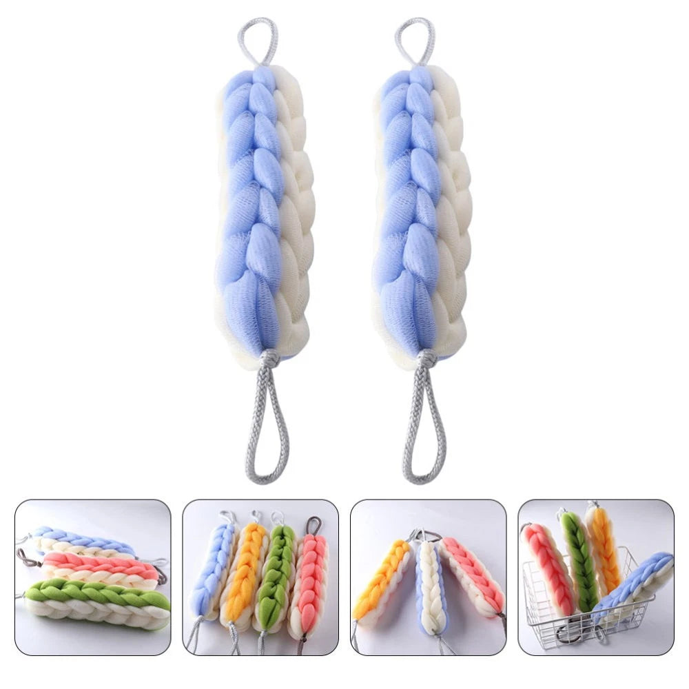 2 Pcs Bath Bar Miss Man Exfoliating Washcloth Back Scrubber Shower