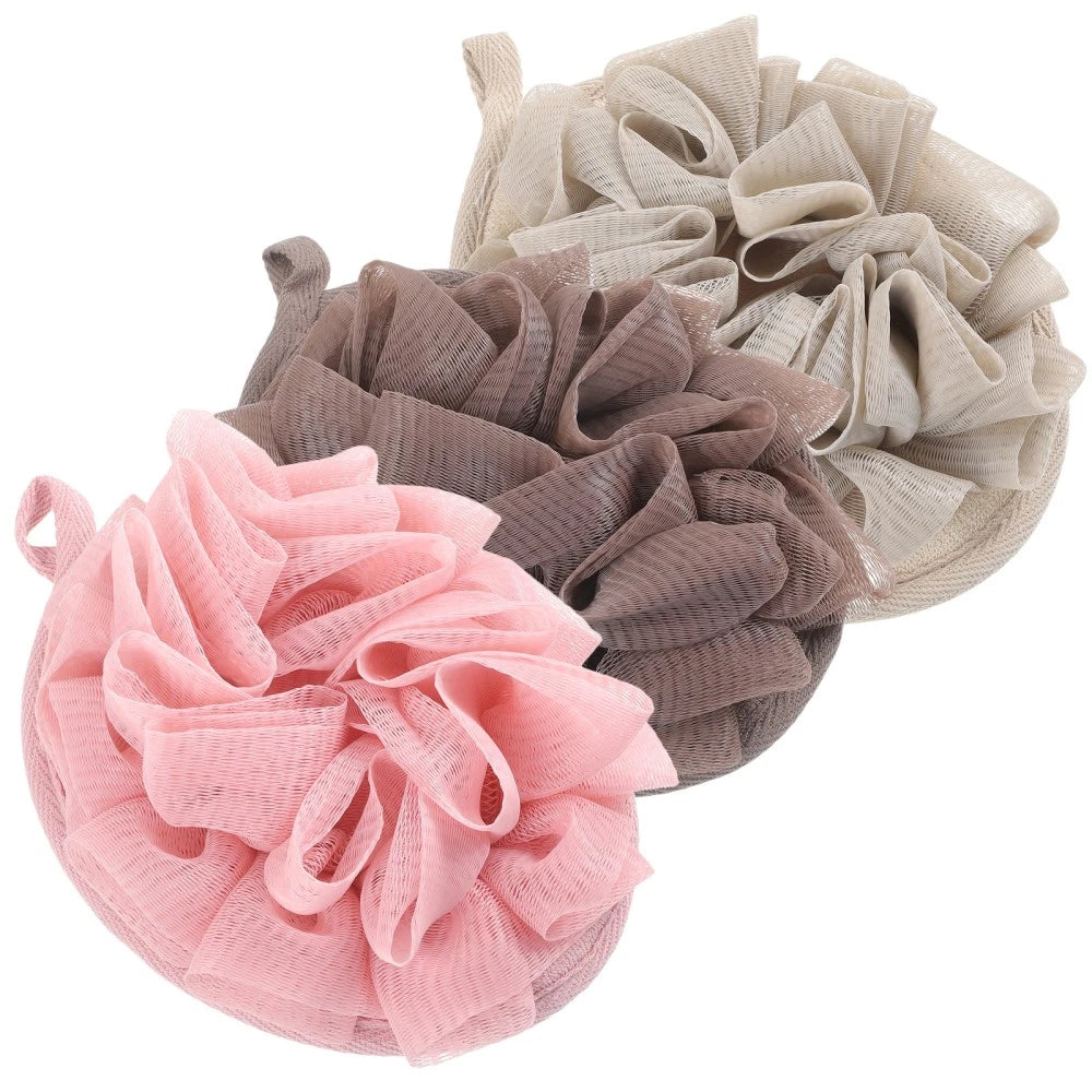 3 Pcs Bath Sponge Brush Travel Loofahs for Shower Exfoliating Scrubber