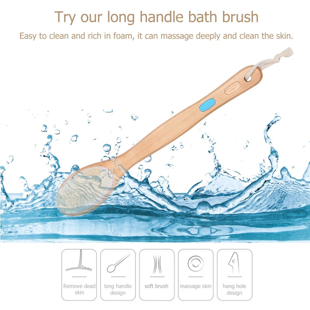 Massage Bath Brush Body Exfoliator Shower Scrubber Comb Double-sided