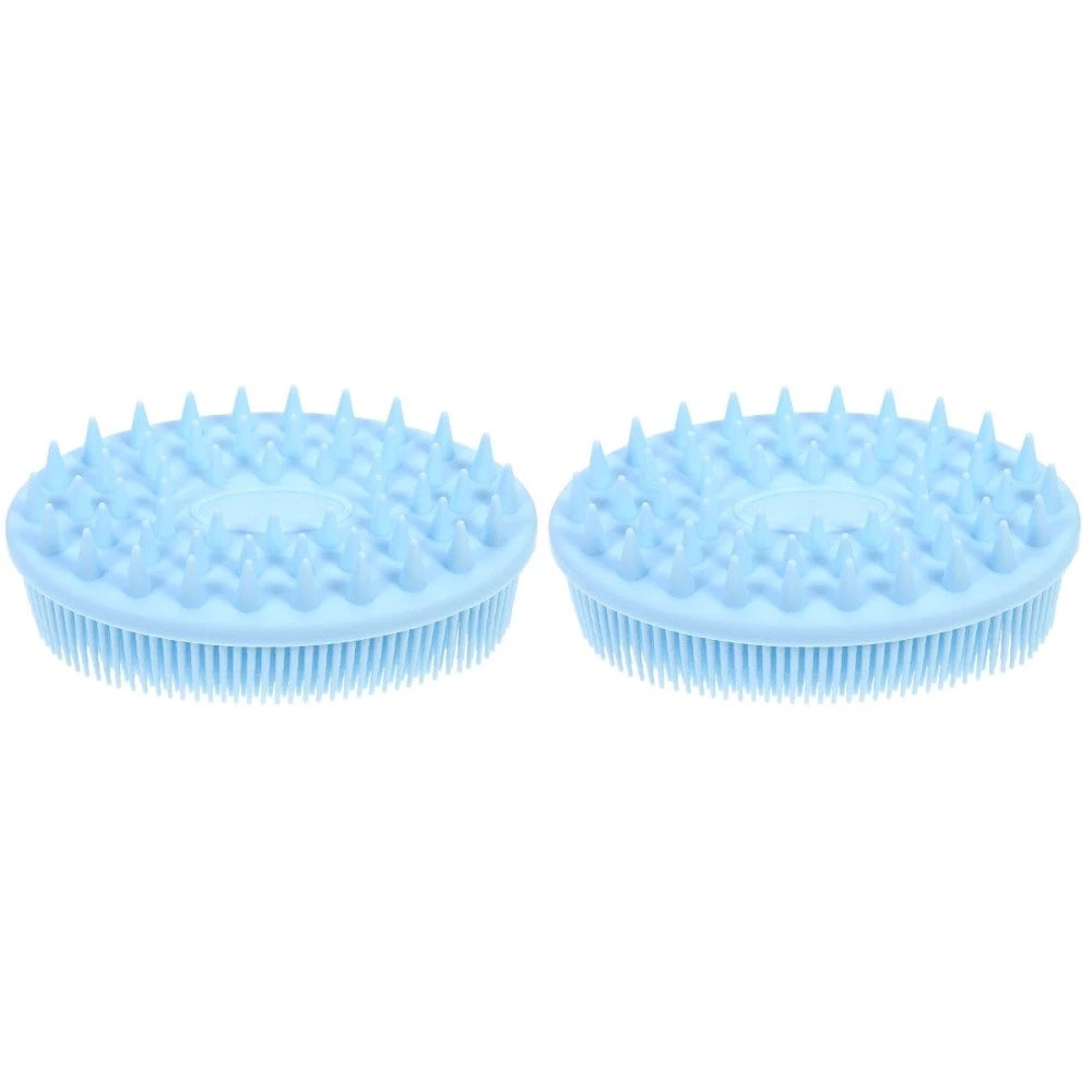 2 Count Silicone Bath Brush Body Brushes for Shower Baby Scalp Massage