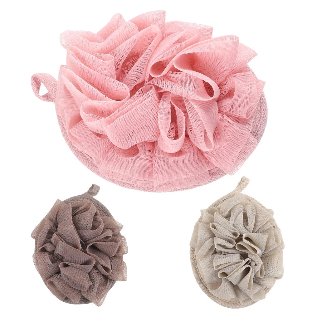 3 Pcs Bath Sponge Brush Travel Loofahs for Shower Exfoliating Scrubber