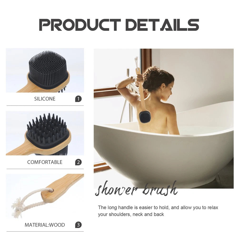 Bath Brush Exfoliating Back Scrubber Elderly Brushes Long Handle