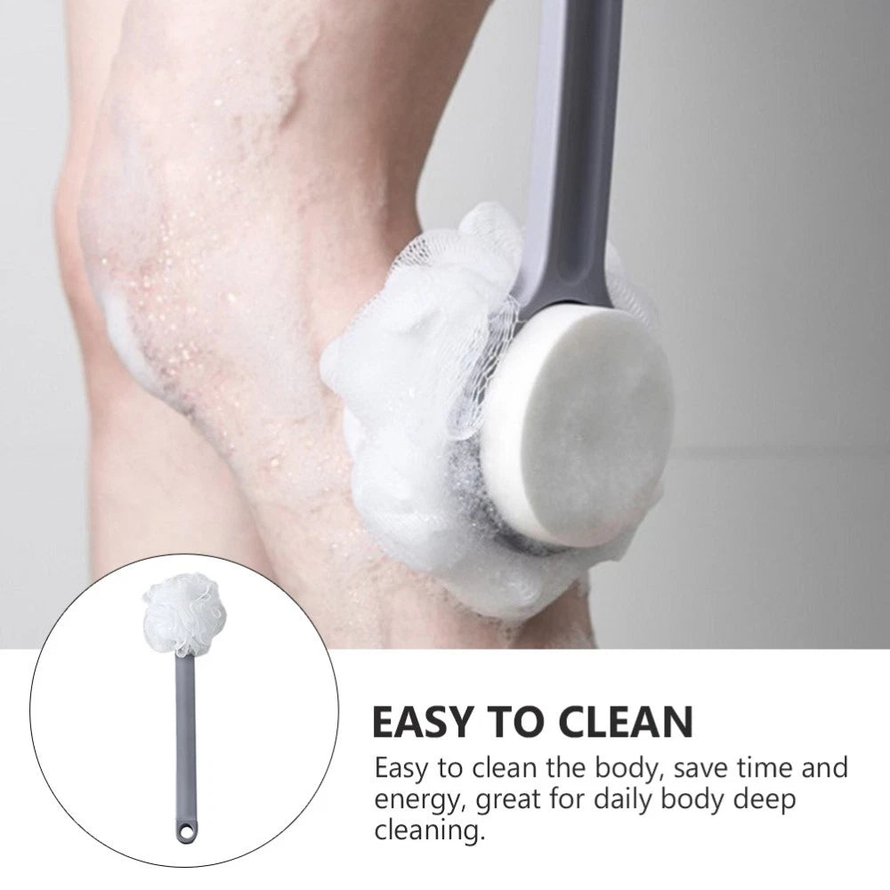 1pc Body Cleaning Brush Bath Exfoliating Brush Back Scrubber Brush (Gray)