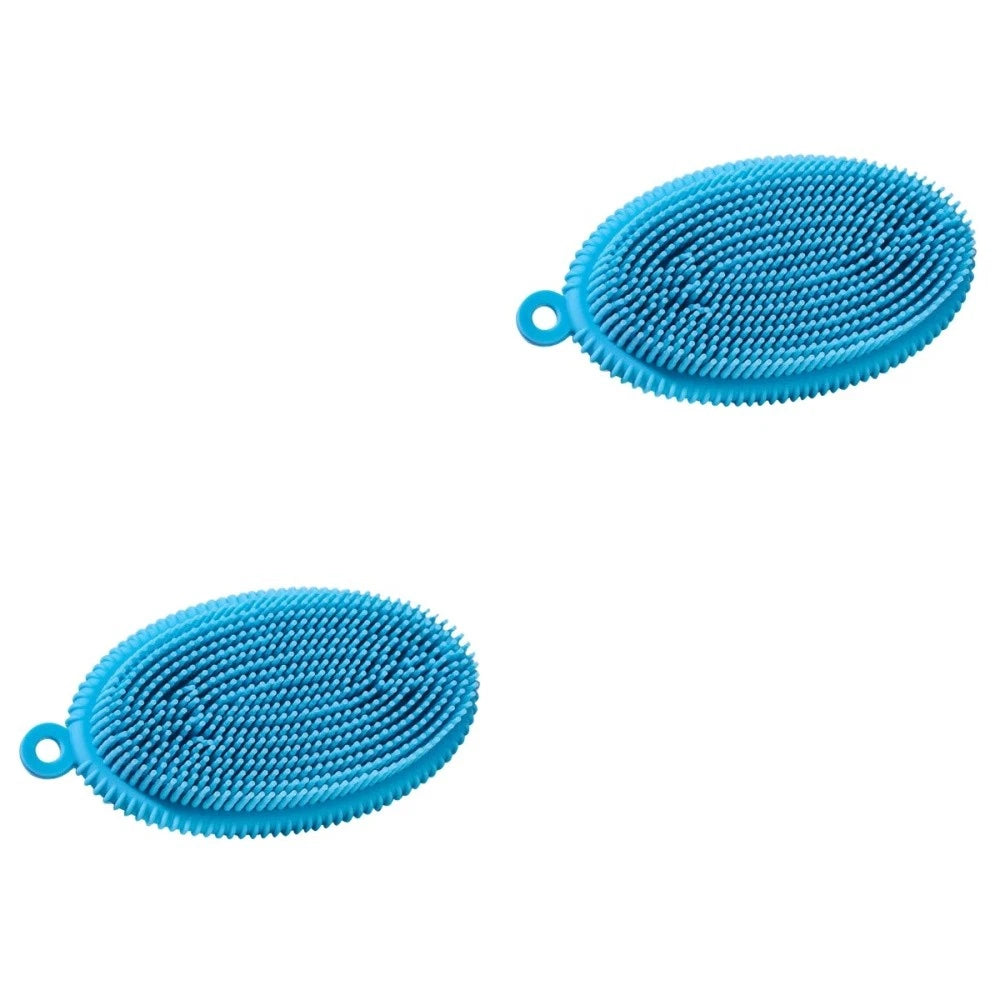 2 Pcs Bath Brush Man Newborn Body Silicone Scrubber Skin Cleaning