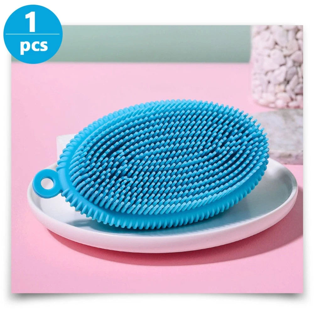 2 Pcs Bath Brush Man Newborn Body Silicone Scrubber Skin Cleaning