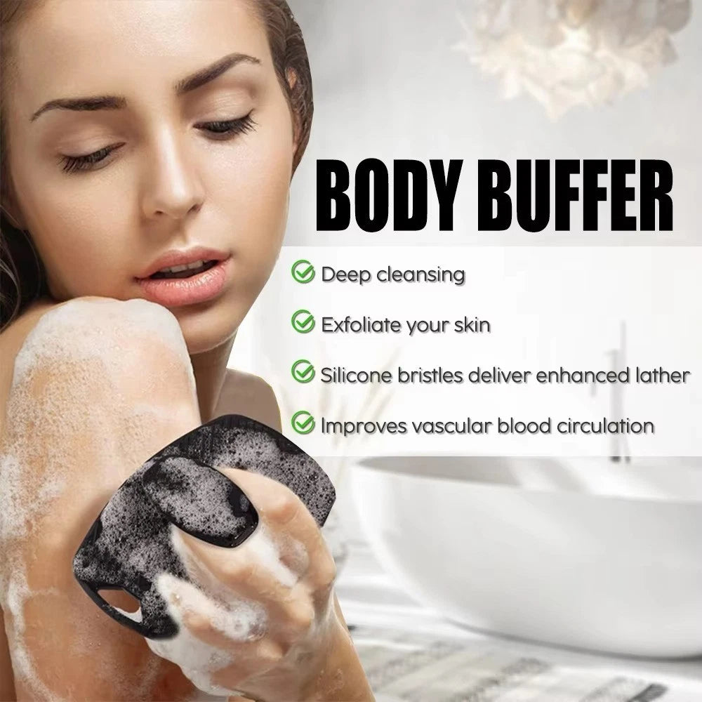 2PCS Exfoliating Cleansing Brush No Slip Handle Face Scrubber Wash Brush  Man
