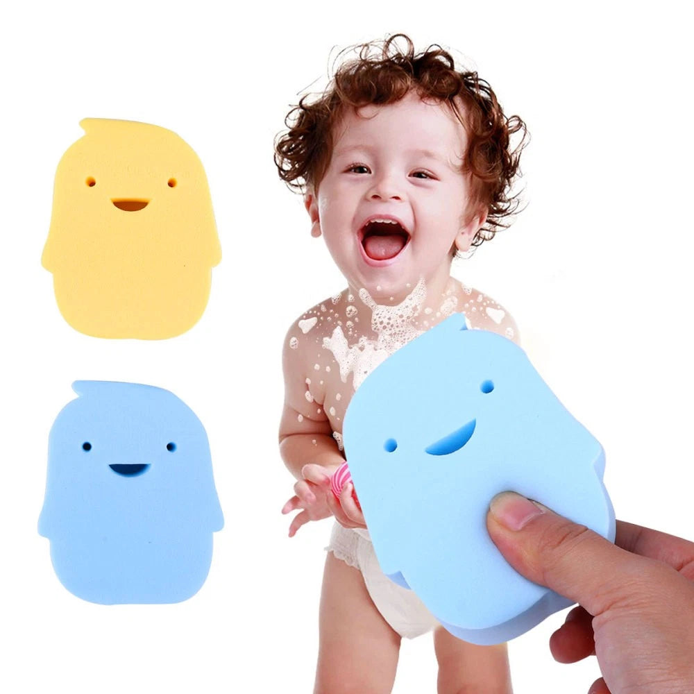 2 Pcs Baby Bath Sponge Infant Shower Rubbing Scrubber Body Bath Brush PVA