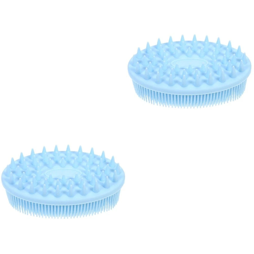 2 Pieces Silicone Bath Brush Body Brushes for Shower Baby Shampoo Scalp