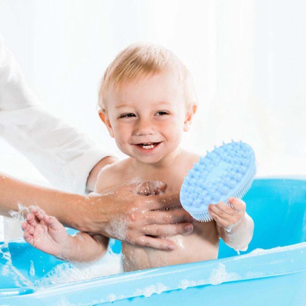 2 Pieces Silicone Bath Brush Body Brushes for Shower Baby Shampoo Scalp