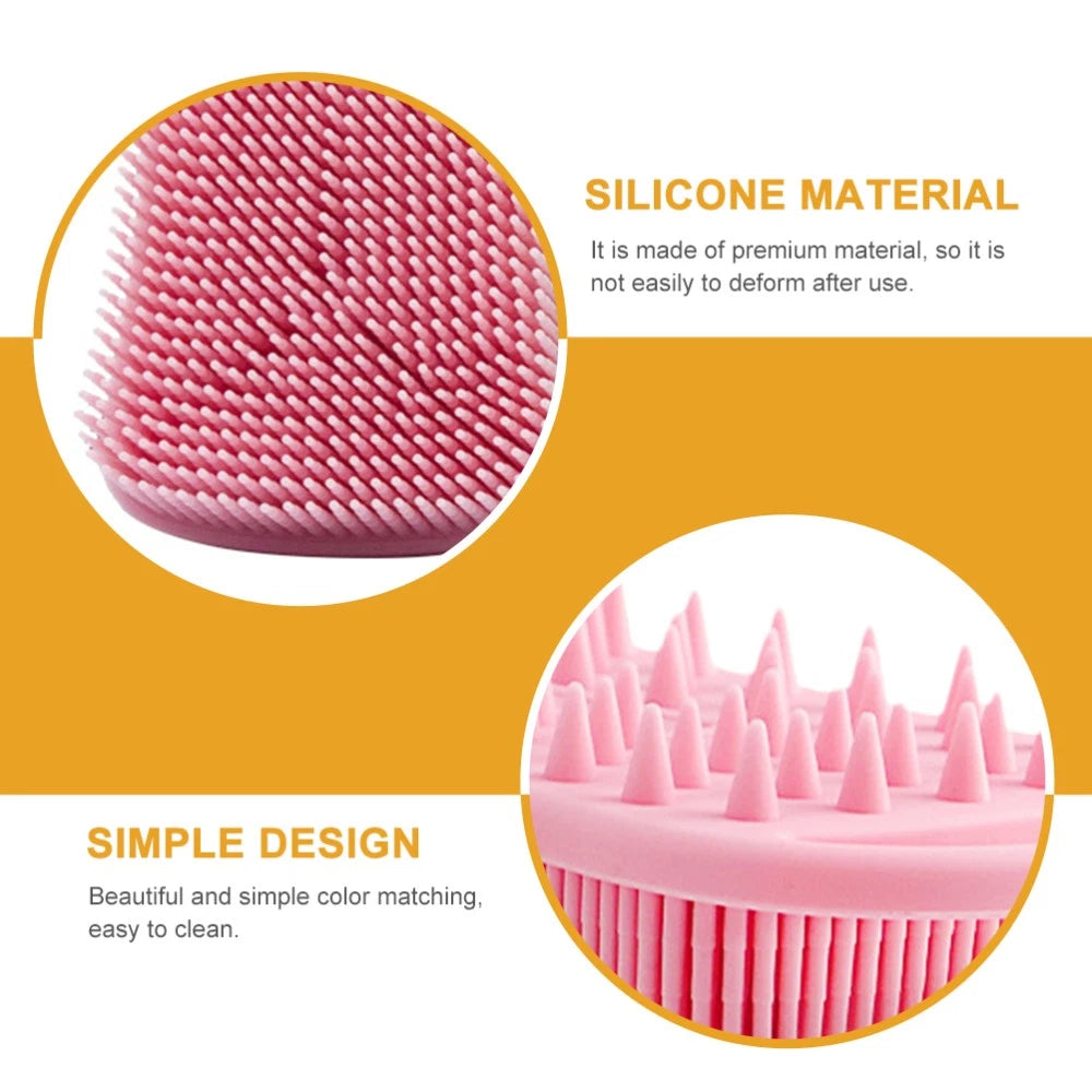 Portable Baby Bath Brush Household Bath Massage Brush Silicone Baby Shampoo