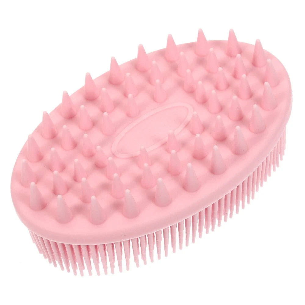 2 PCS Silicone Bath Brush Man Child Baby Hair Scrubber Scrubbers
