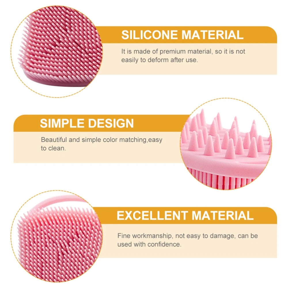 Portable Baby Bath Brush Household Bath Massage Brush Silicone Baby Shampoo