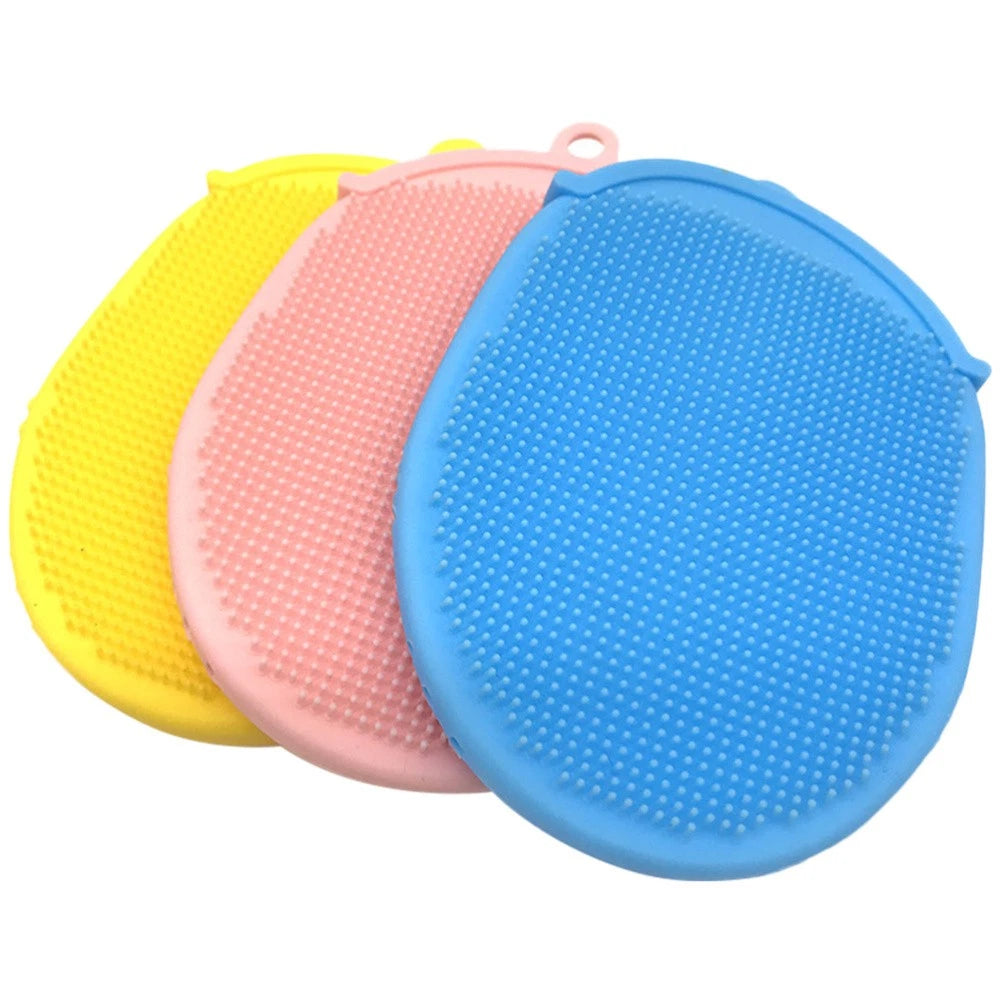 3 Pcs Bath Brush Shower Scrubber for Body Cleaning Massager Back