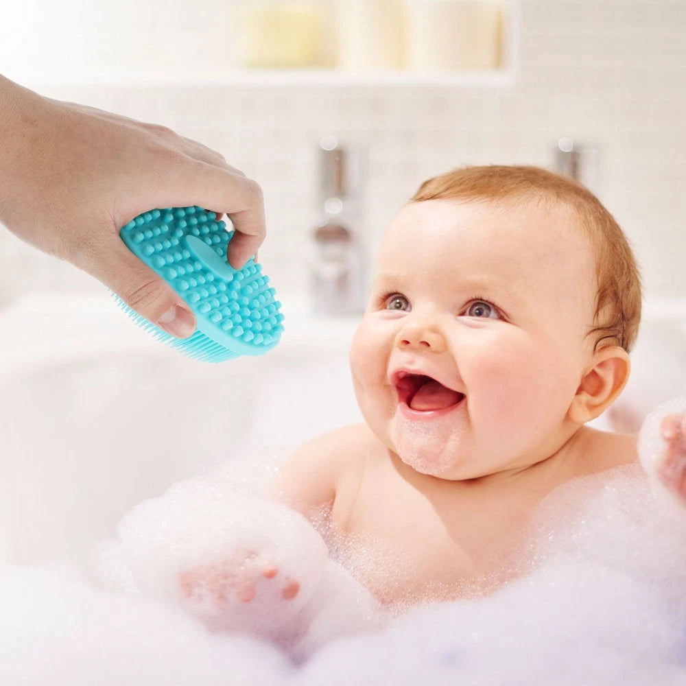 2Pcs Baby Silicone Body Brushes Practical Bath Brushes Shower SPA Brush