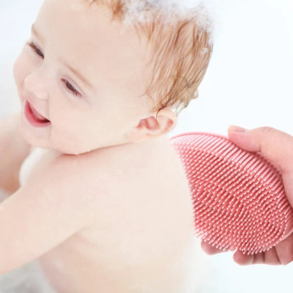 2 PCS Silicone Bath Brush Man Child Baby Hair Scrubber Scrubbers