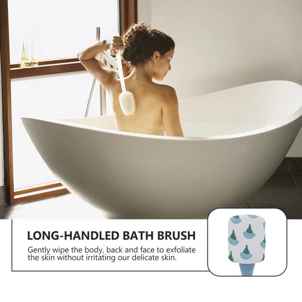 2 Pcs Scrub Bath Brush Back Shower Long Handle Scrubber for Use in