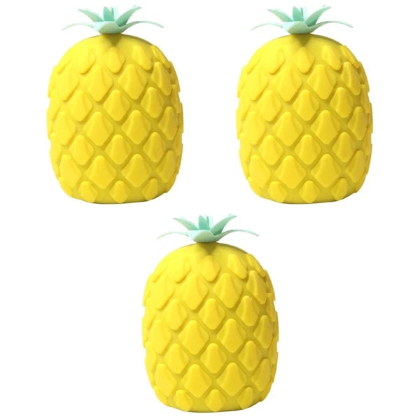 3 pcs Silicone Bath Brush Cartoon Pineapple Shape Body Shower Brush Body