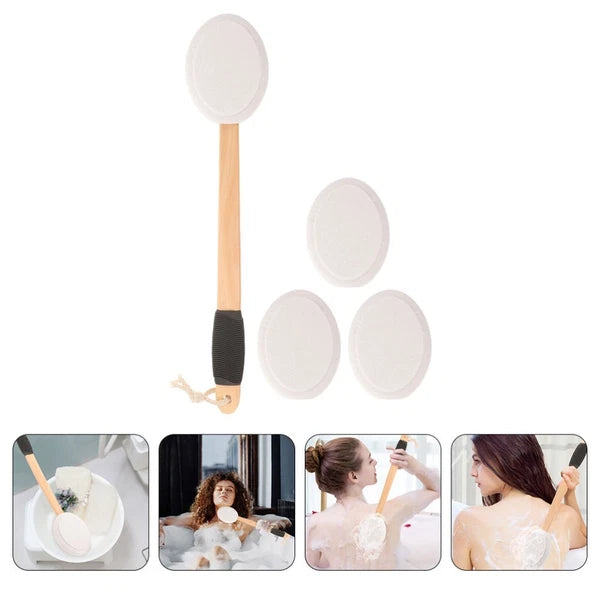 Back Applicator Anti- Bath Brush Set Baby Exfoliator for Putting on Cream