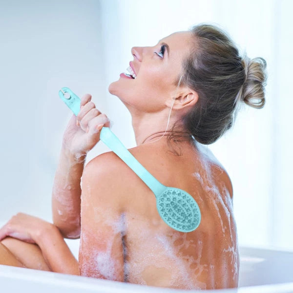 3 Pcs Long Handle Bath Brush Back Scrubber Body Massage Shower Brush