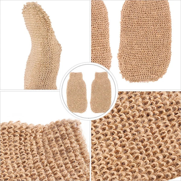 2Pcs Body Scrub Bath Glove Exfoliating Mitts for