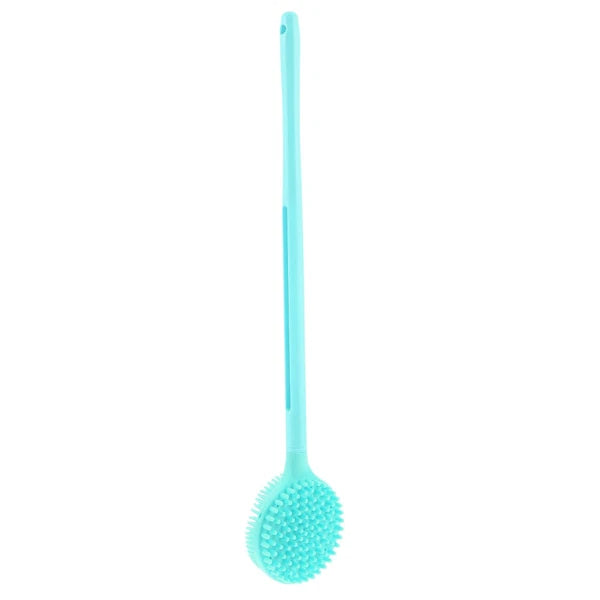 Long Handle Bath Shower Silicone Brush Back Skin Exfoliating Massaging Scrubber