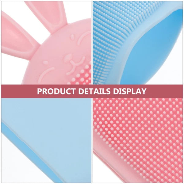 3pcs Baby Kids Exfoliating Massaging Silicone Bath Shower Shampoo Brushes