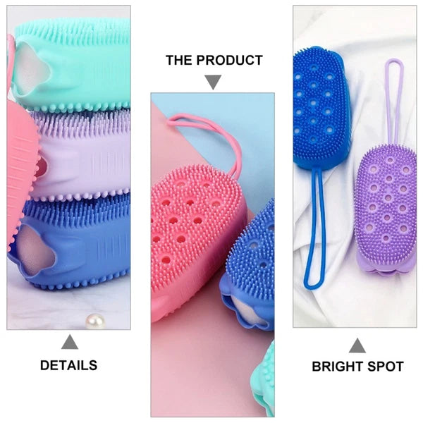 4 Pcs Silicone Bath Towel Men and Women Shower Exfoliating Brush Body