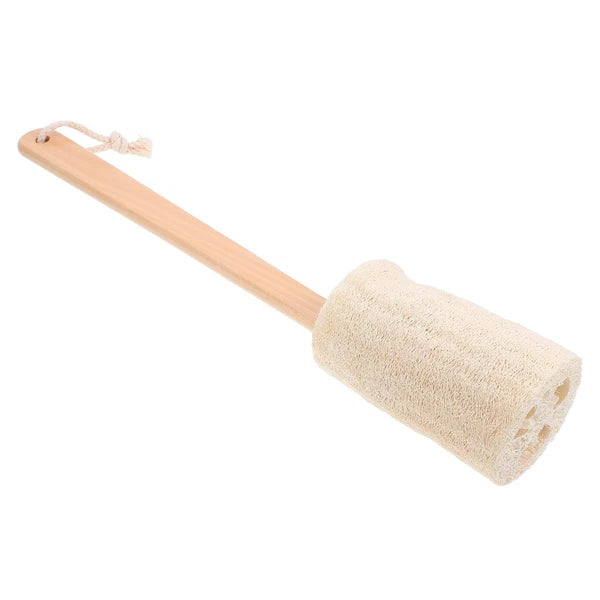 Natural Loofah Exfoliating Brush Long Handle Bath Cleaning Tool