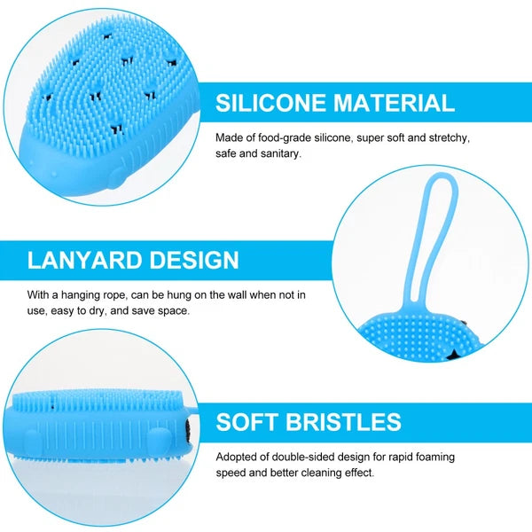 Silicone Bath Brush Woman Baby Cleaning Scrubbers for Home Bathing