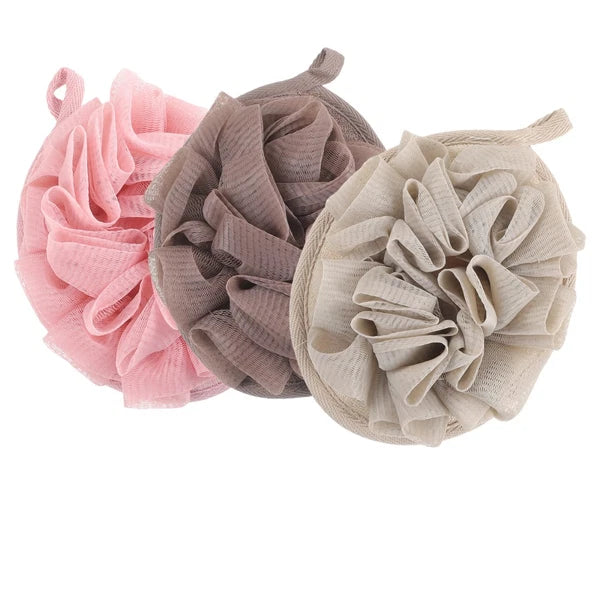 3 Pcs Bath Sponge Brush Travel Loofahs for Shower Exfoliating Scrubber