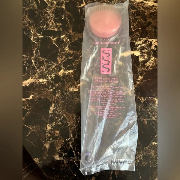Vintage 2002 Avon Skin So Soft Bath & Shower Massage Brush - Pink