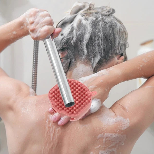 2 Pcs Shampoo Bath Brush Travel Child Scrubber Exfoliating Shower Brushes