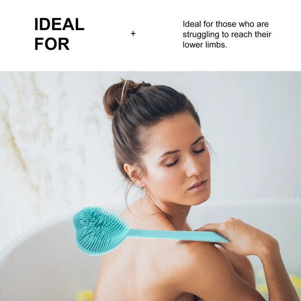 Heart-shaped Bath Brush Man Shower Exfoliator Scrubber Long Handle