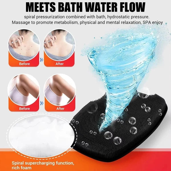 2PCS Exfoliating Cleansing Brush No Slip Handle Face Scrubber Wash Brush  Man