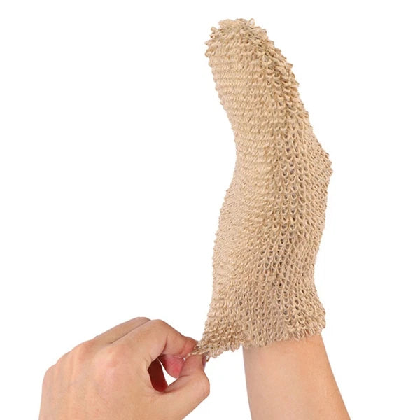 2Pcs Spa Exfoliating Bath Gloves for Deep Clean Ramie Jute Scrubber