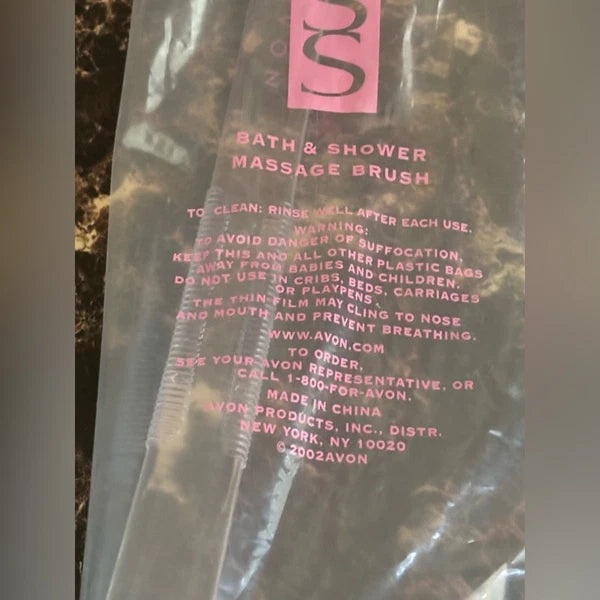 Vintage 2002 Avon Skin So Soft Bath & Shower Massage Brush - Pink
