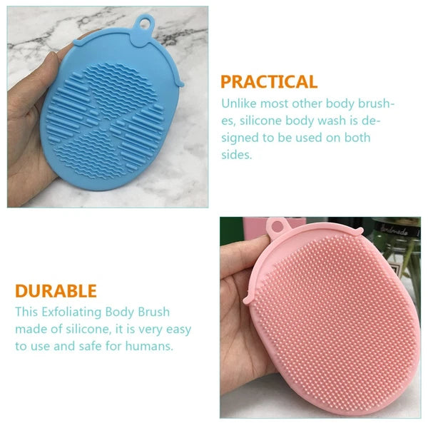 3 Pcs Bath Brush Shower Scrubber for Body Cleaning Massager Back