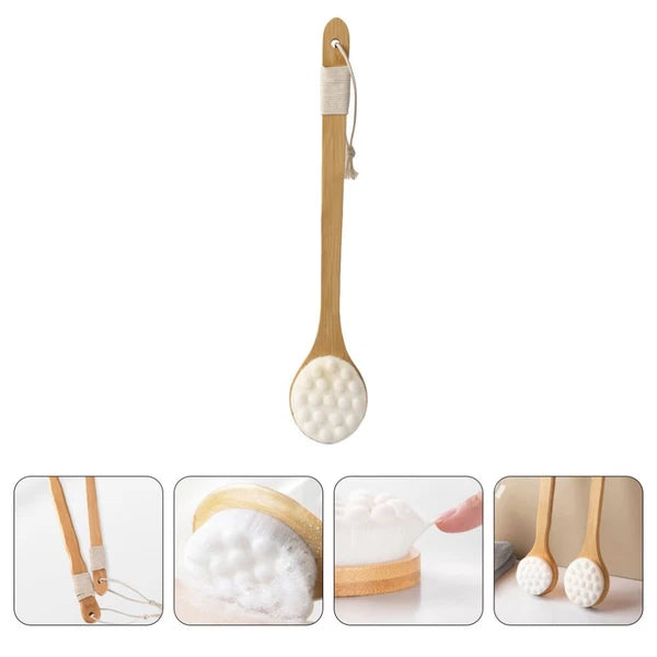 Long Handle Back Rubbing Cat Claw Brush Bath Body Scrubber Shower Exfoliating