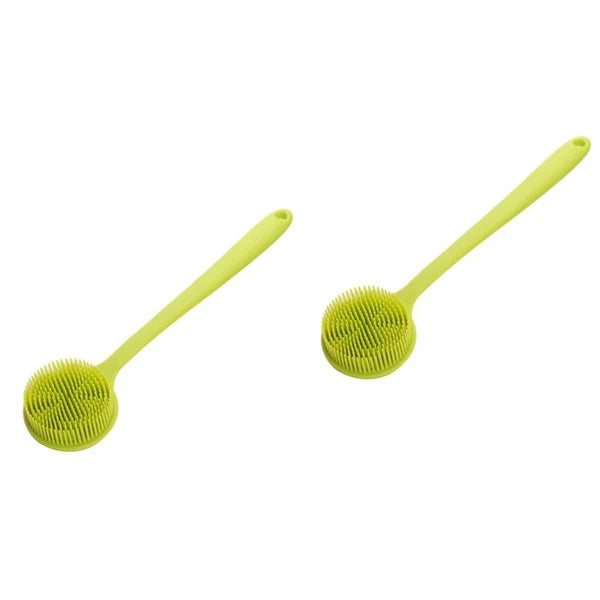 2 Count Bath Brush Man Body Exfoliator Silicone Shower Scrubber Back for
