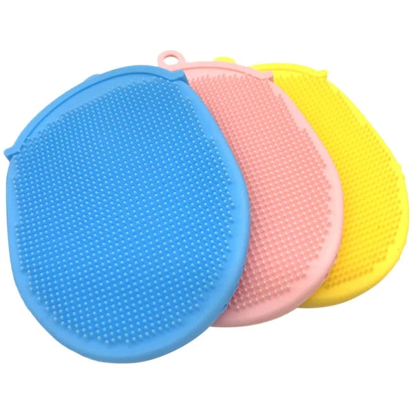 3 Pcs Bath Brush Shower Scrubber for Body Cleaning Massager Back