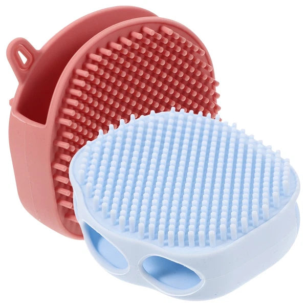2 Pcs Shampoo Bath Brush Child Travel Silicone Body Shower Exfoliator